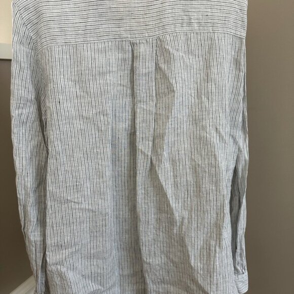Eileen Fisher Striped Linen Button Down Shirt – Size Small - Picture 4 of 10